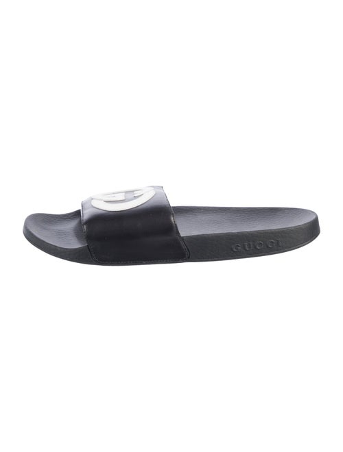 Gucci Interlocking G Logo Leather Slides