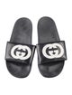 Gucci Interlocking G Logo Leather Slides