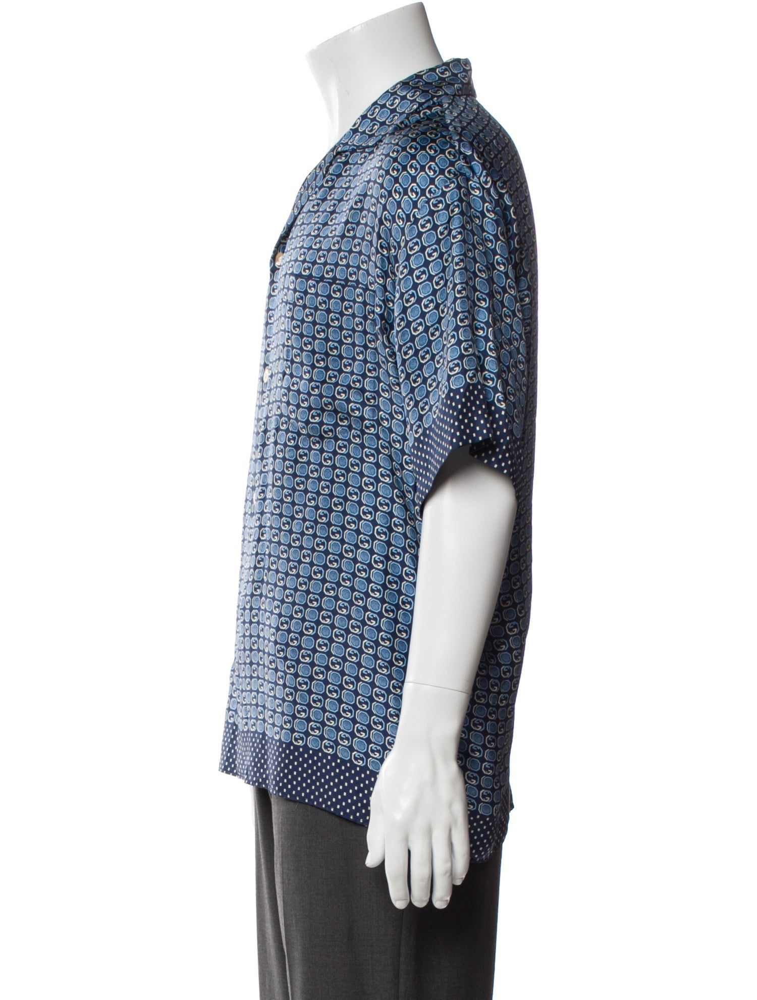 Gucci Silk Polka Dot Print Shirt