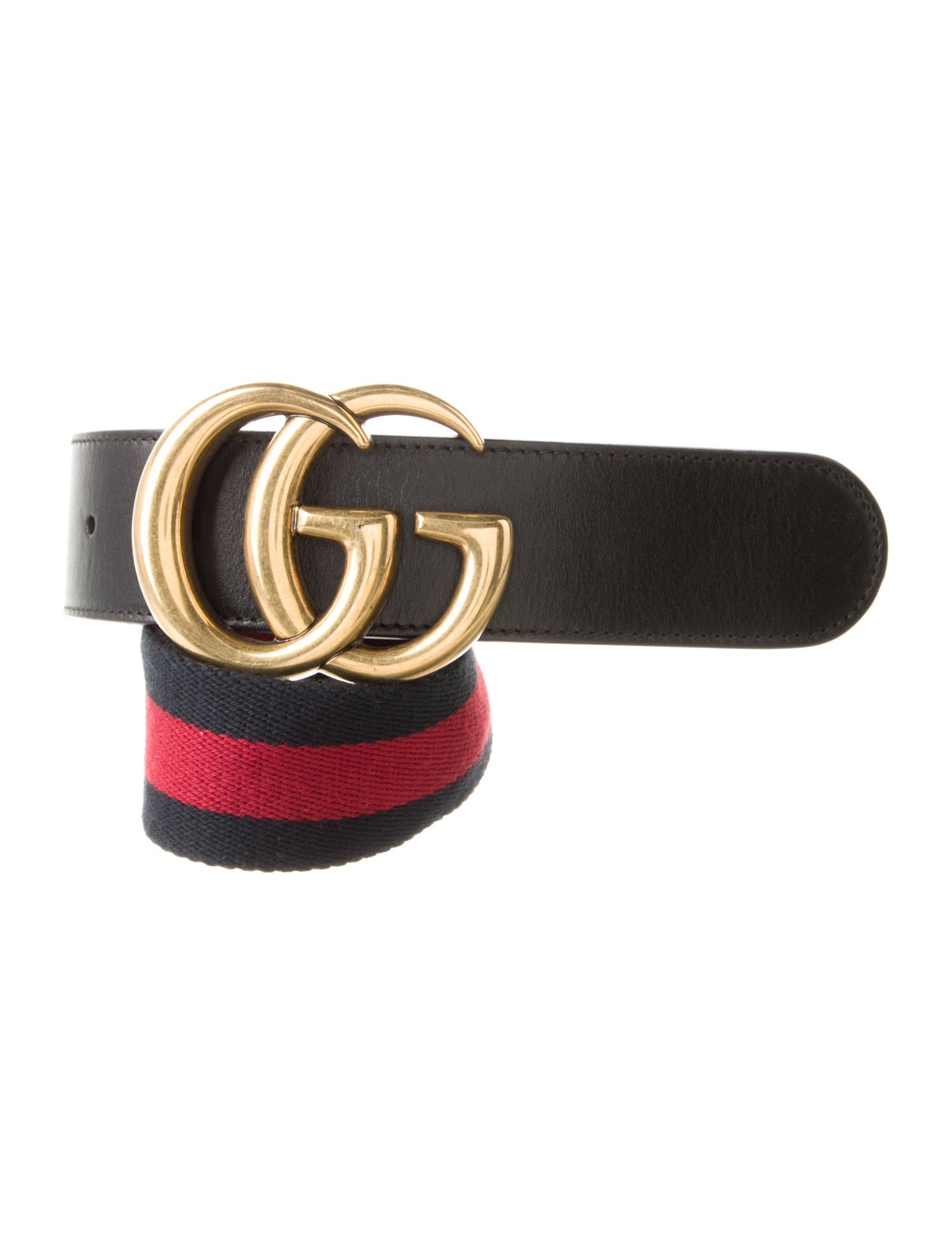 Gucci Double G Logo Canvas Belt