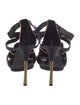 Gucci Velvet Leather Trim Embellishment Gladiator Sandals