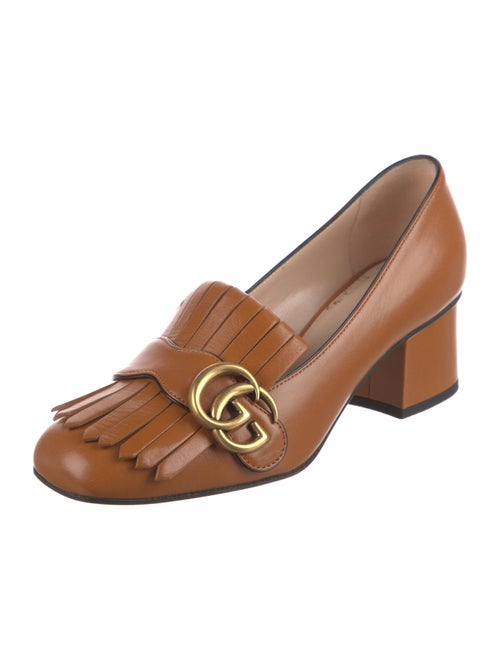 Gucci Double G Logo Leather Pumps