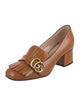 Gucci Double G Logo Leather Pumps