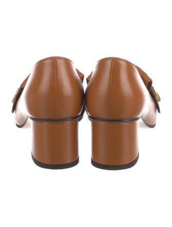 Gucci Double G Logo Leather Pumps