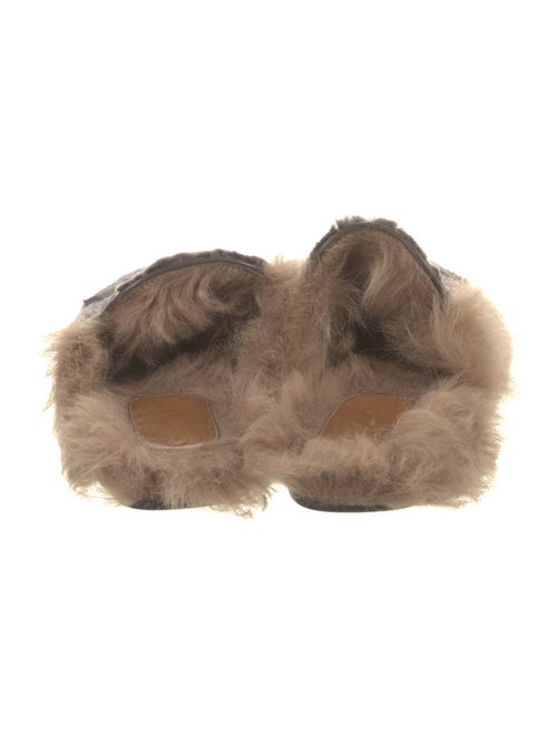 Gucci Horsebit Accent Fur Mules