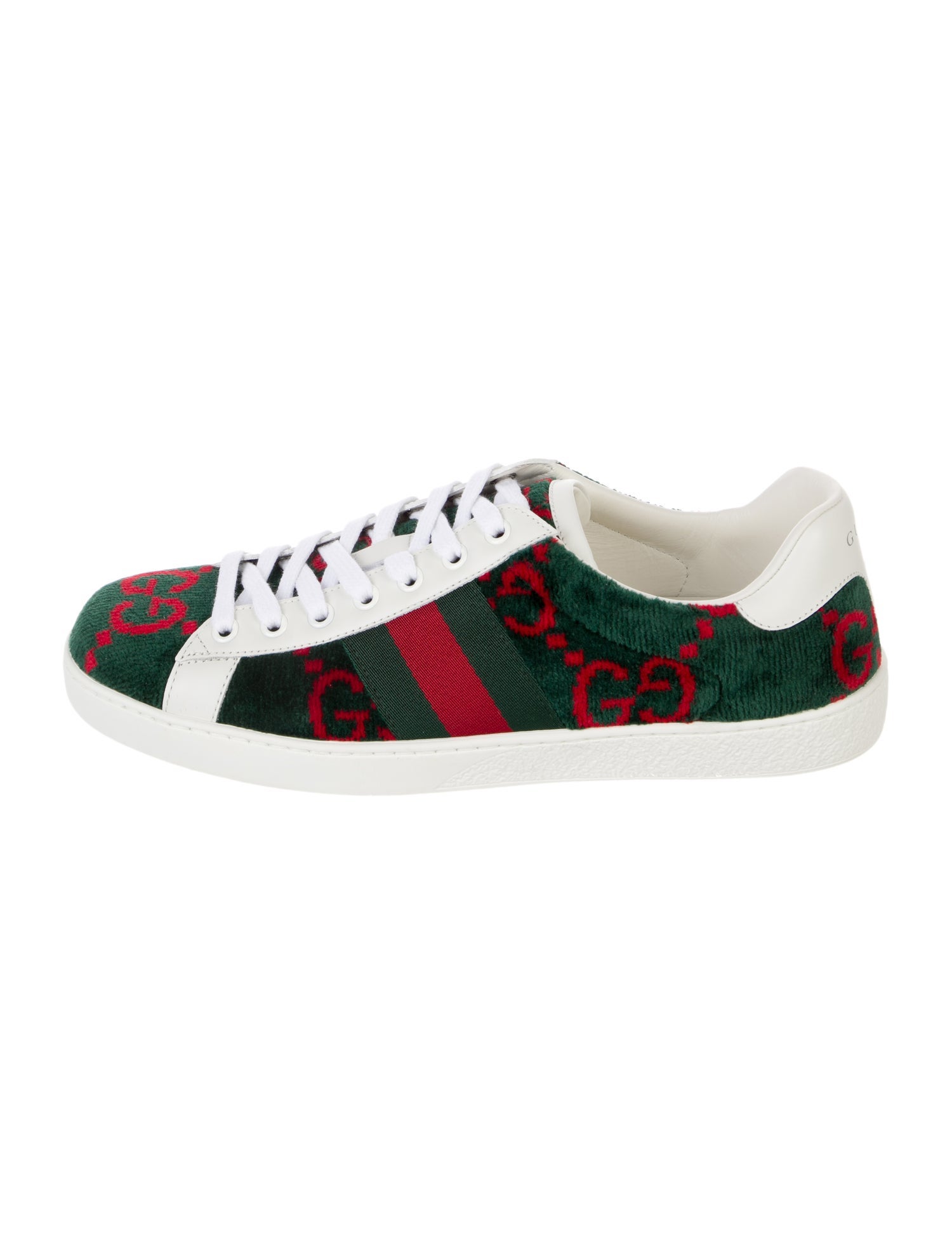 Gucci Web Accent Velvet Sneakers
