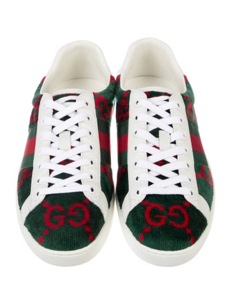 Gucci Web Accent Velvet Sneakers