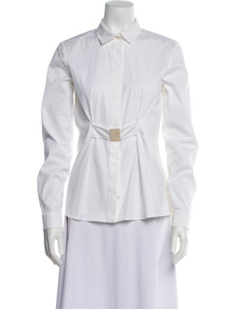 Gucci Long Sleeve Button-Up Top