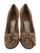 Gucci Horsebit Accent Suede Pumps