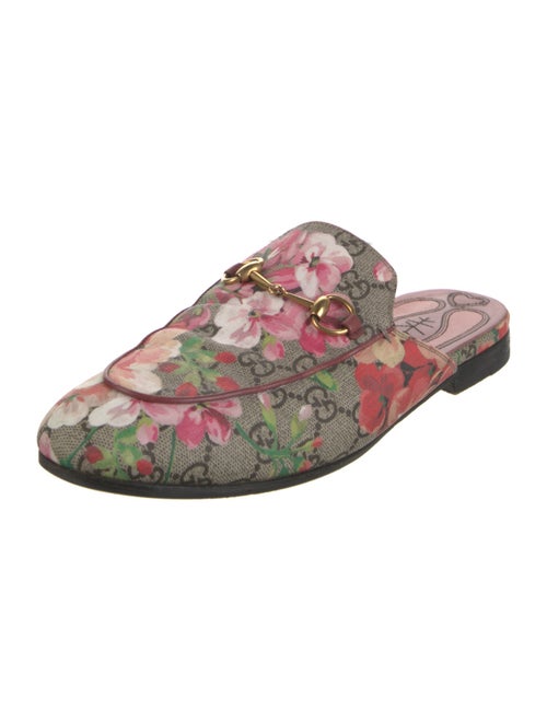 Gucci Horsebit Accent Floral Print Mules