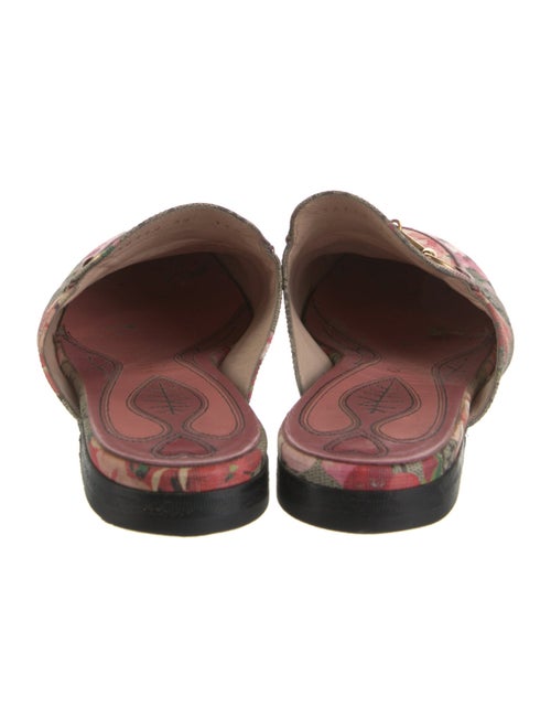 Gucci Horsebit Accent Floral Print Mules