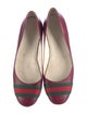 Gucci Web Accent Leather Ballet Flats