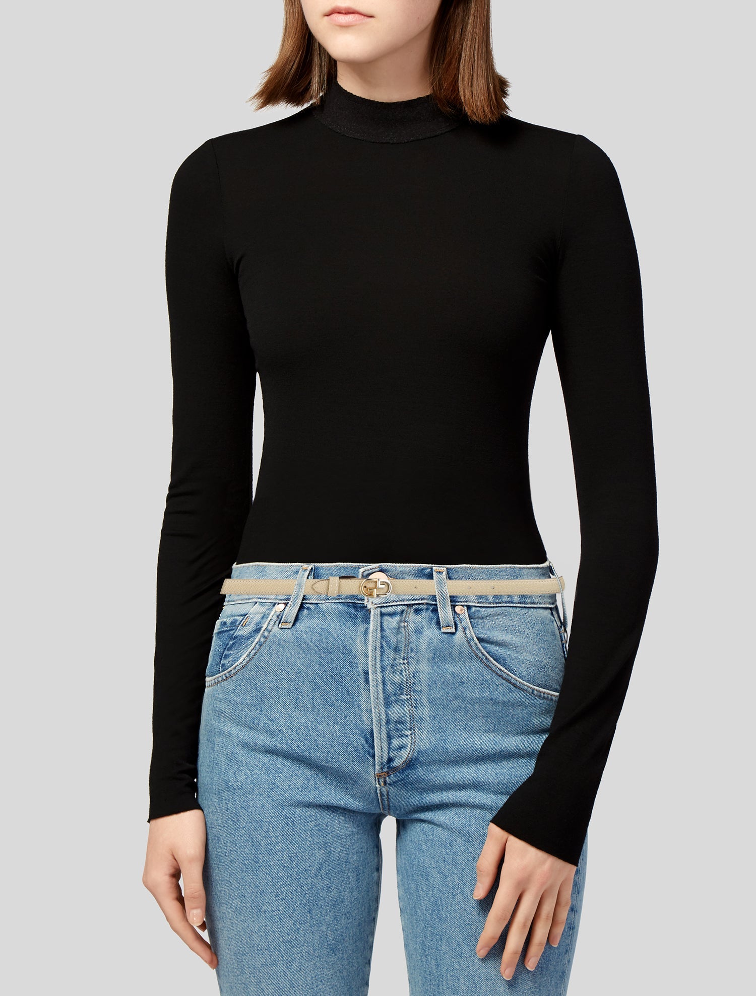 Gucci Skinny Leather Belt