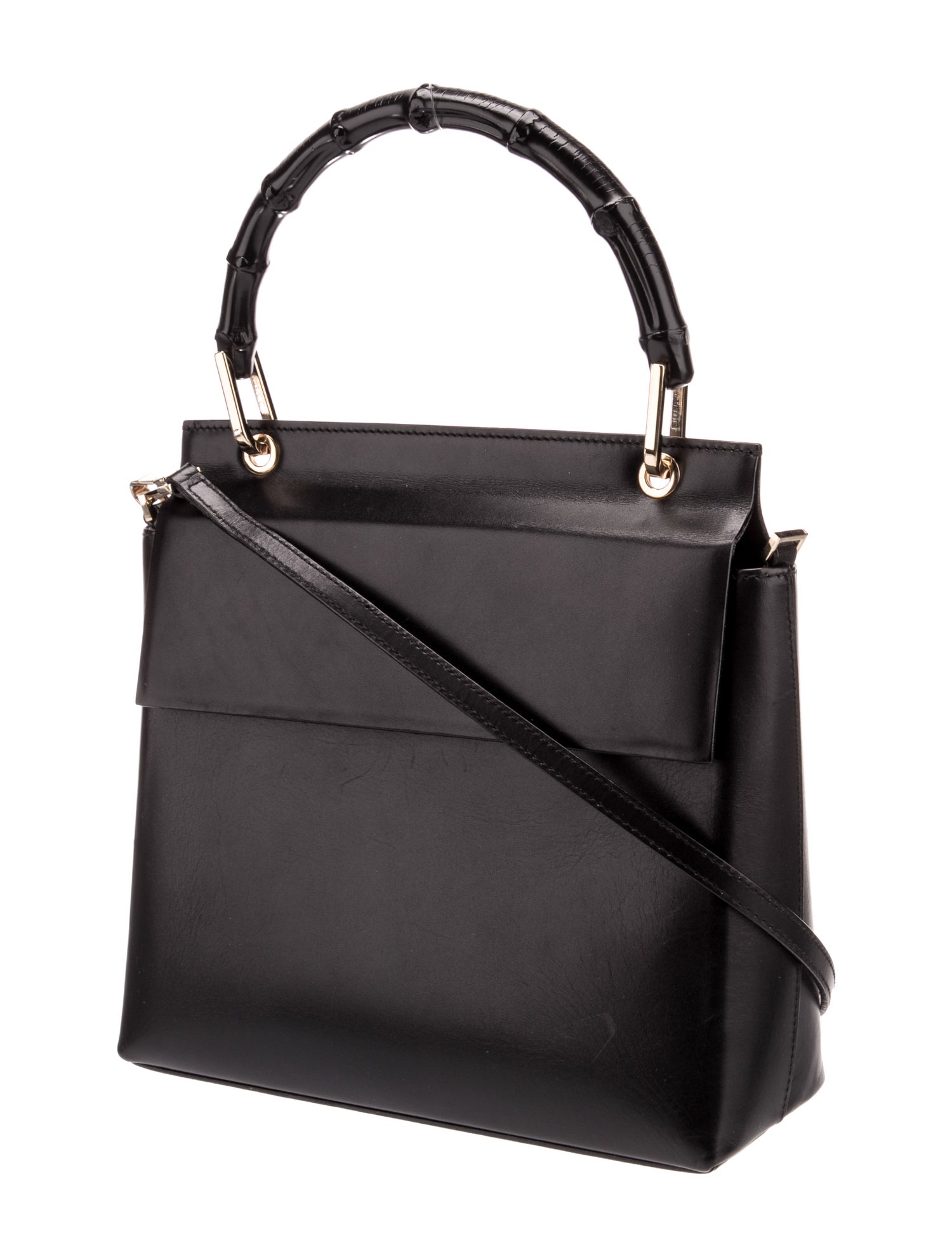 Gucci Leather Top Handle Bag Vintage