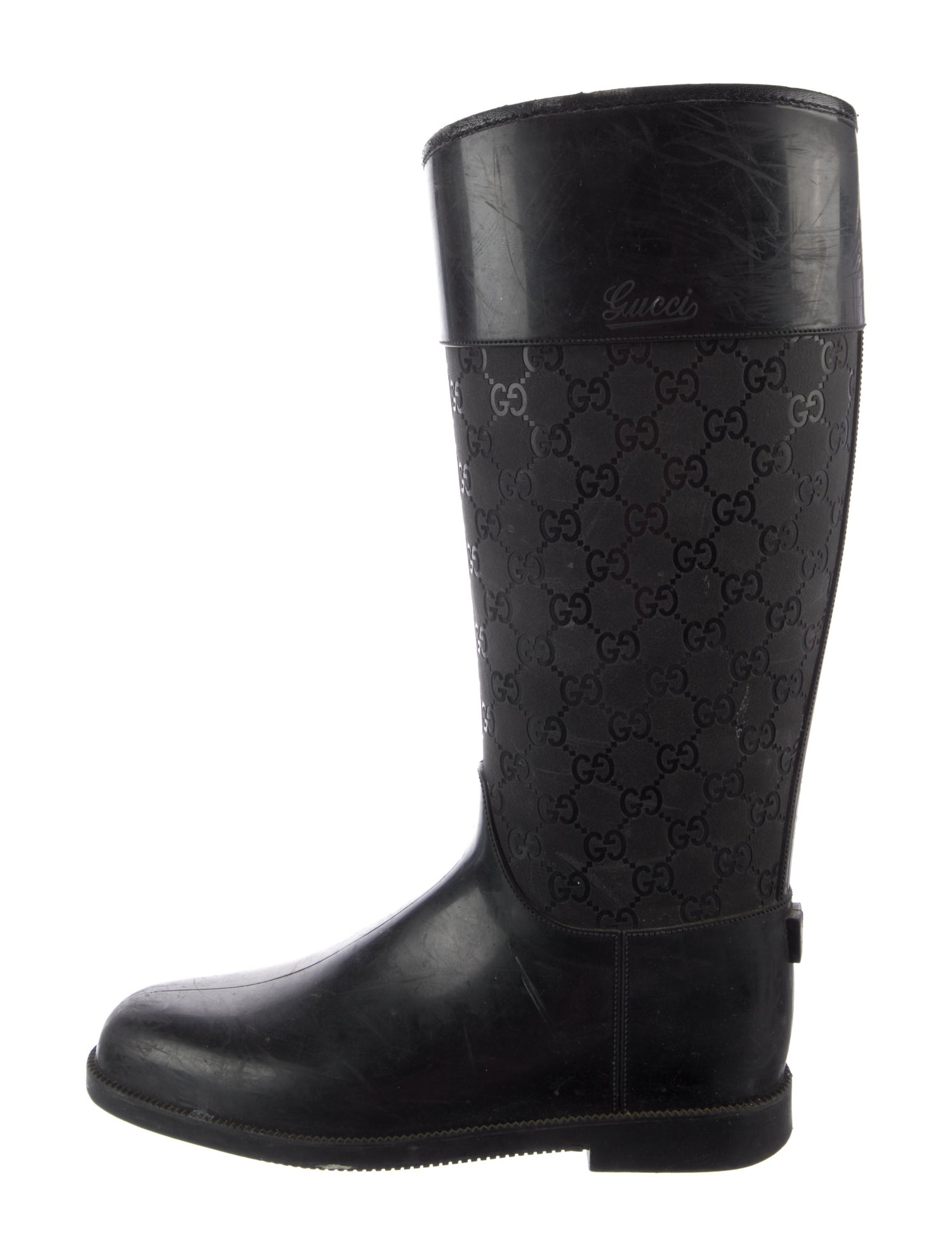 Gucci GG Signature Rubber Rain Boots