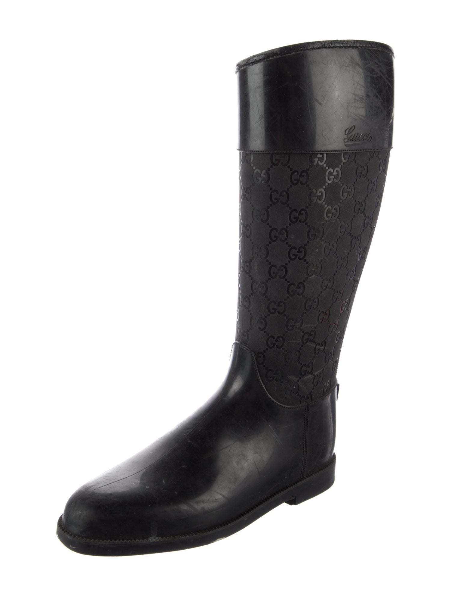 Gucci GG Signature Rubber Rain Boots