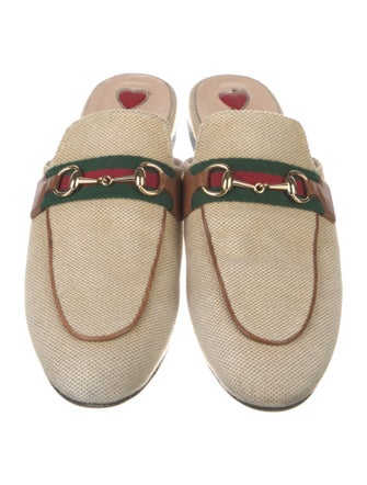 Gucci Web Accent Canvas Mules