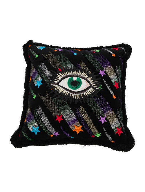 Gucci Star Eye Embroidered Cushion