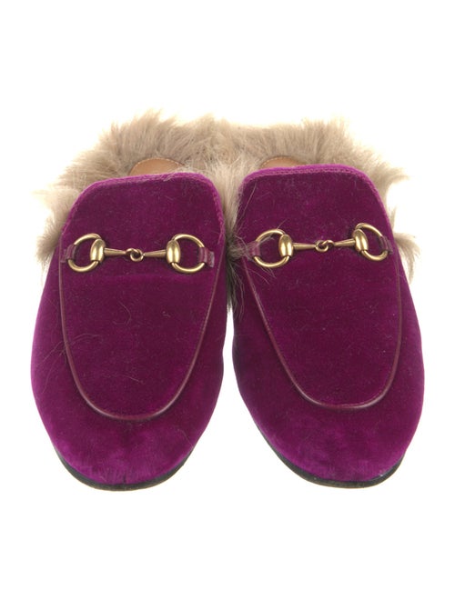 Gucci Horsebit Accent Velvet Mules