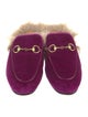 Gucci Horsebit Accent Velvet Mules