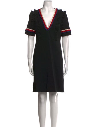 Gucci V-Neck Knee-Length Dress