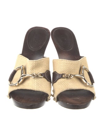 Gucci Hasler Horsebit Accent Slides