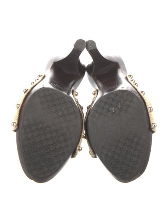 Gucci Hasler Horsebit Accent Slides