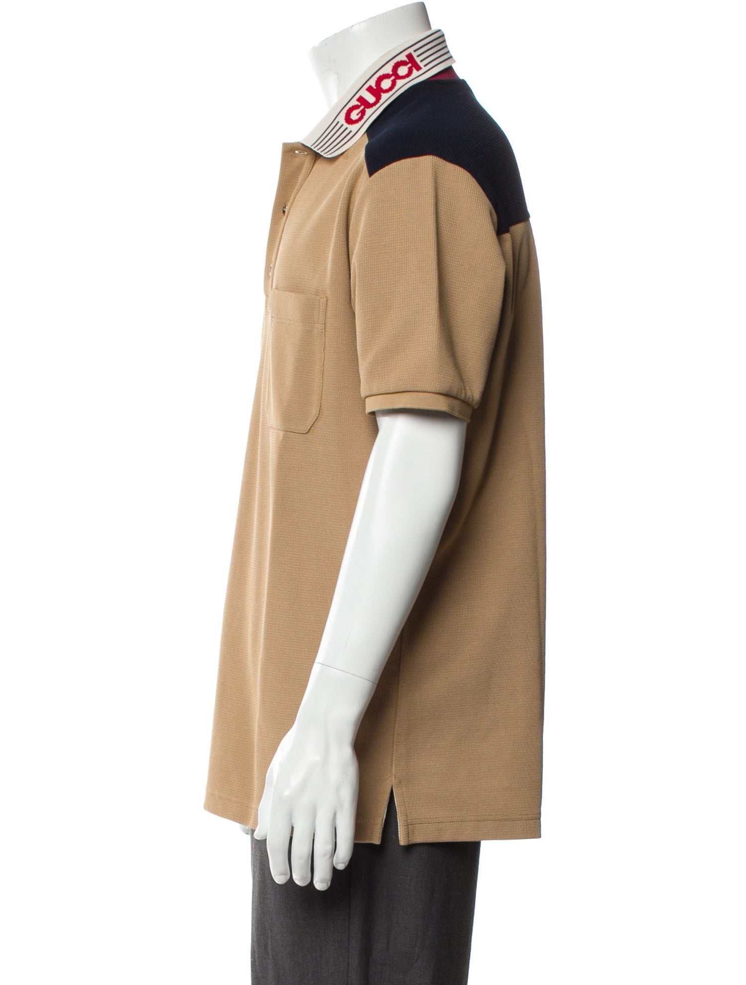 Gucci Striped Collar Polo Shirt