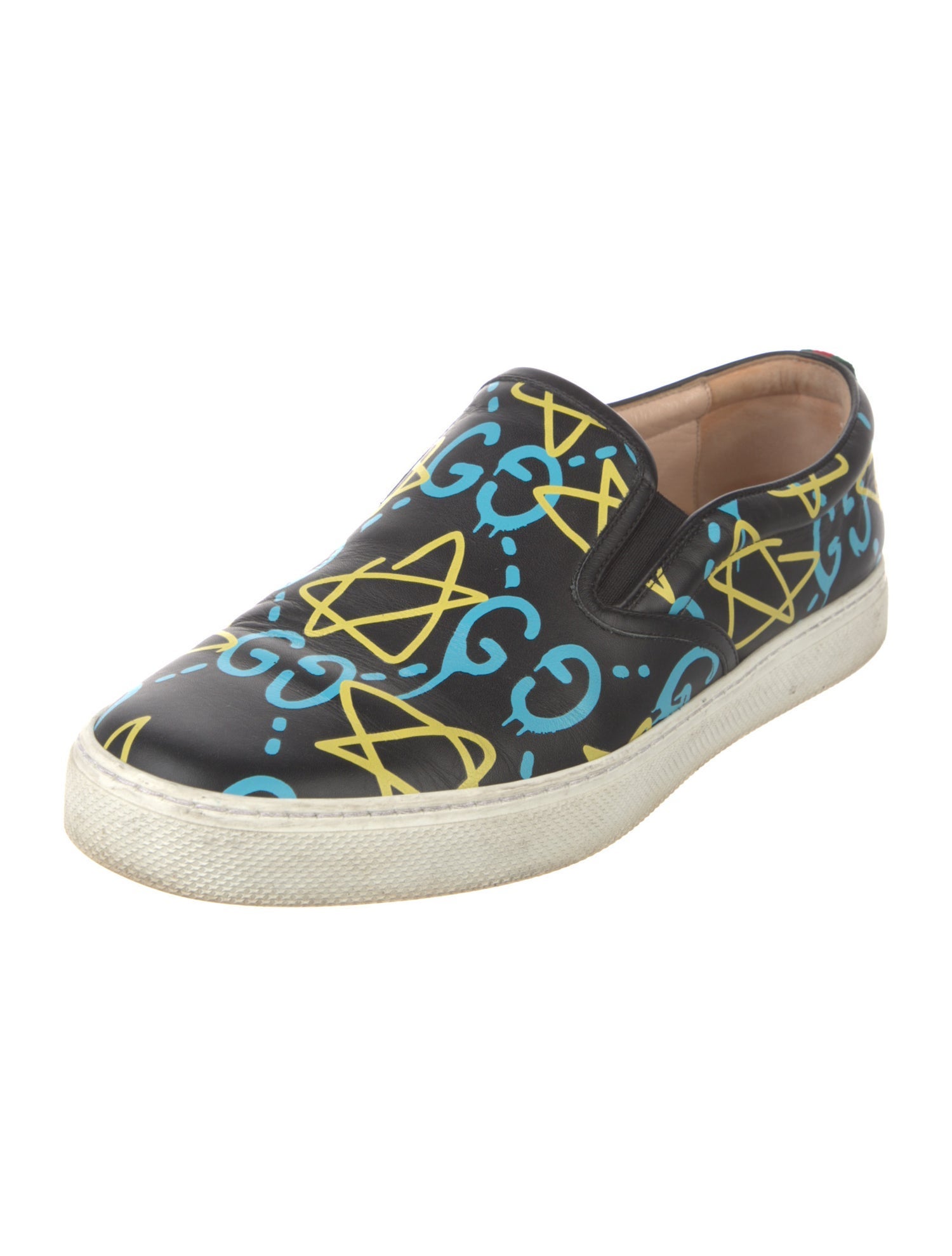 Gucci Web Accent Leather Sneakers