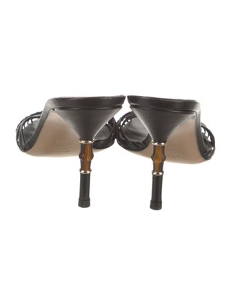 Gucci Bamboo Accent Leather Slides