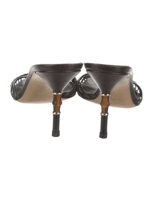 Gucci Bamboo Accent Leather Slides