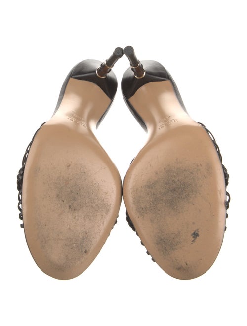 Gucci Bamboo Accent Leather Slides