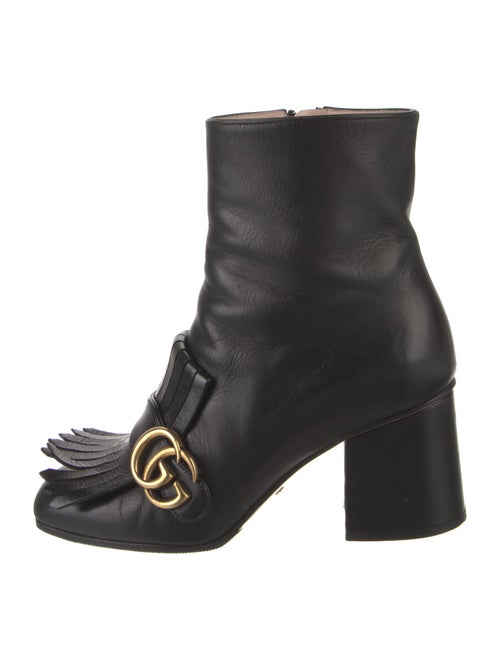 Gucci Double G Logo Leather Boots