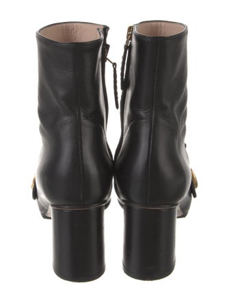 Gucci Double G Logo Leather Boots