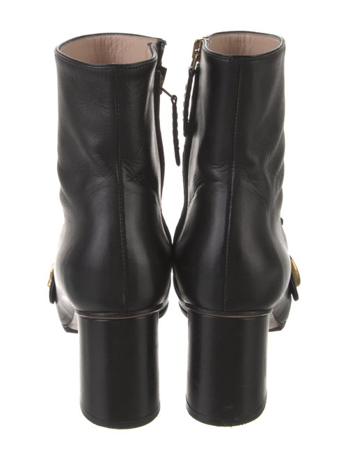 Gucci Double G Logo Leather Boots