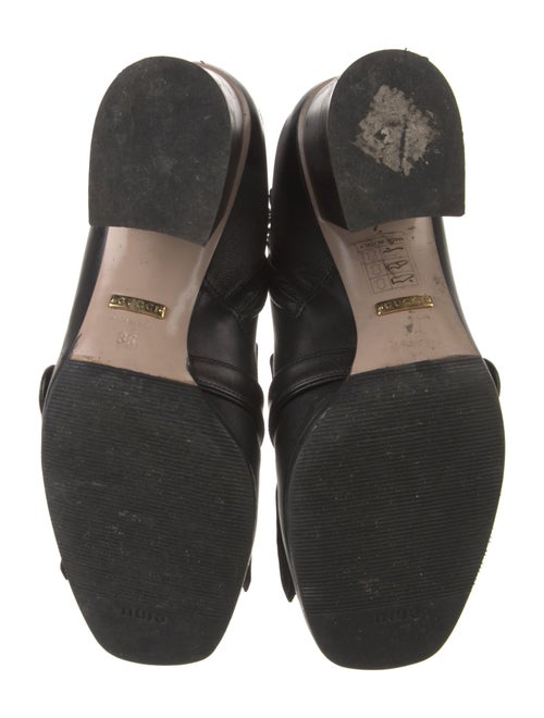 Gucci Double G Logo Leather Boots