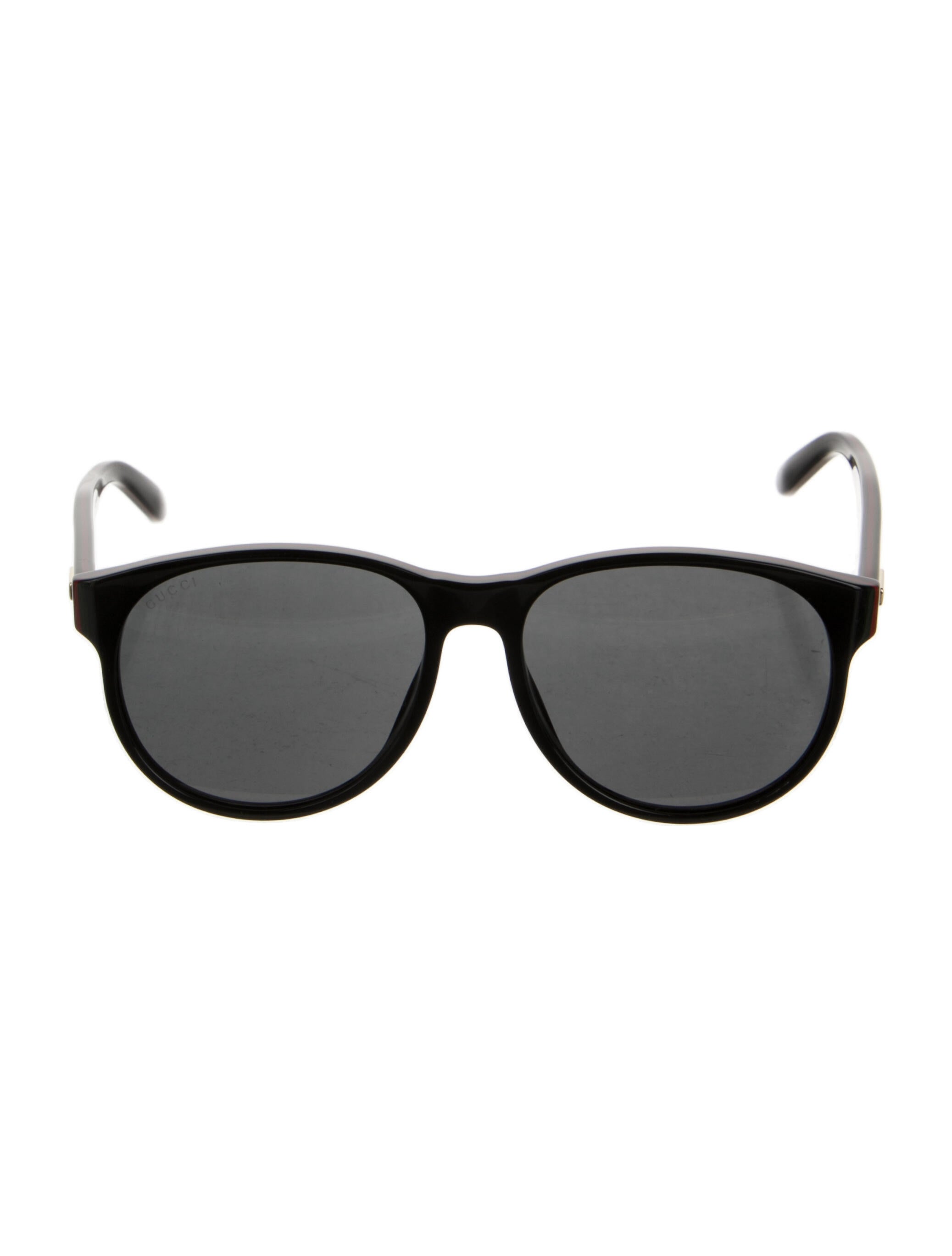 Gucci Web Accent Round Sunglasses