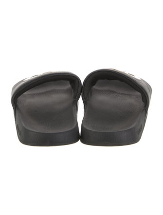 Gucci Leather Embroidered Accent Slides