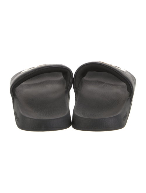 Gucci Leather Embroidered Accent Slides