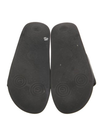 Gucci Leather Embroidered Accent Slides