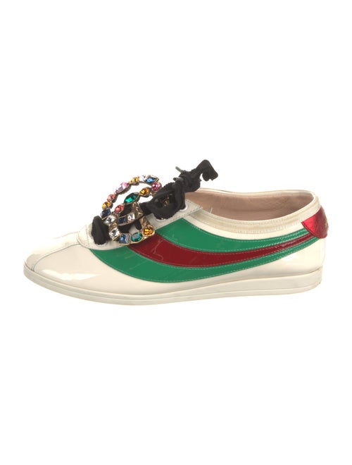 Gucci Web Accent Patent Leather Sneakers