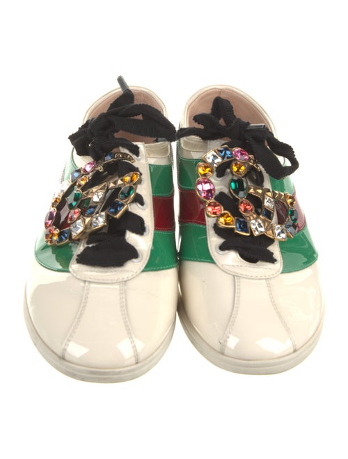 Gucci Web Accent Patent Leather Sneakers