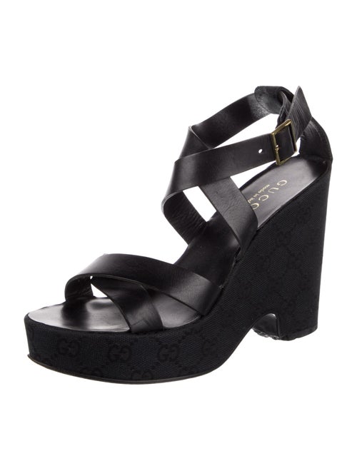 Gucci GG Canvas Leather Espadrilles