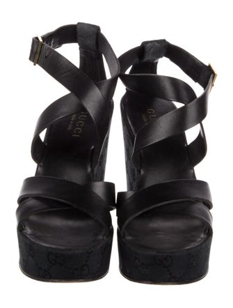 Gucci GG Canvas Leather Espadrilles