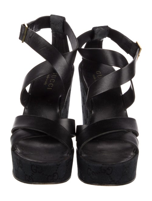 Gucci GG Canvas Leather Espadrilles