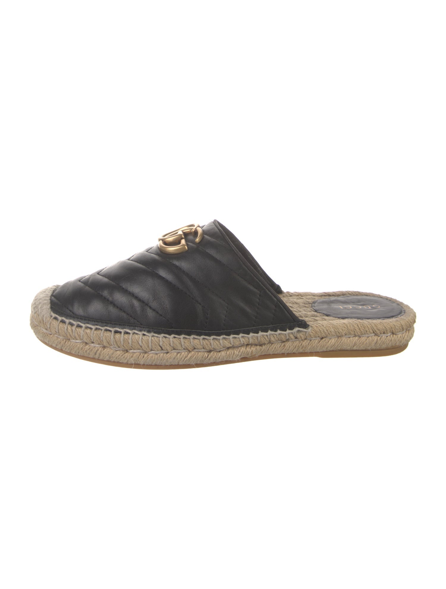 Gucci Double G Logo Leather Mules