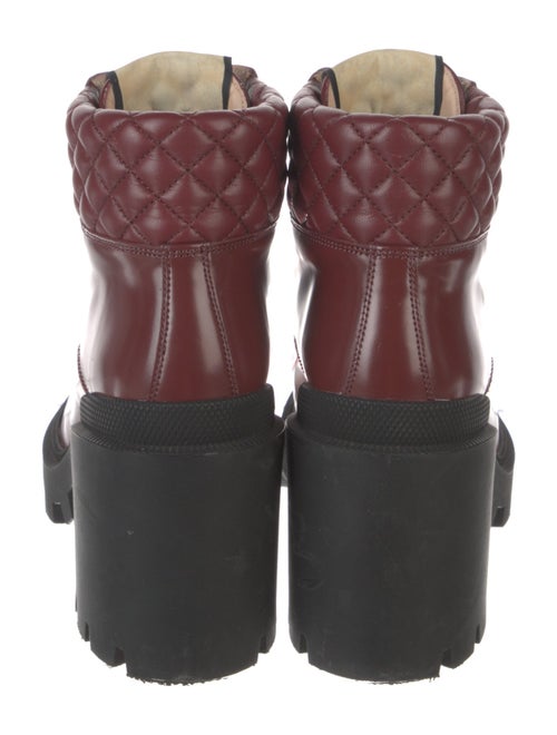 Gucci Web Accent Leather Lace-Up Boots