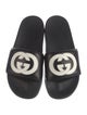 Gucci Interlocking G Logo Leather Slides