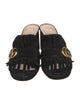 Gucci Double G Logo Suede Slides