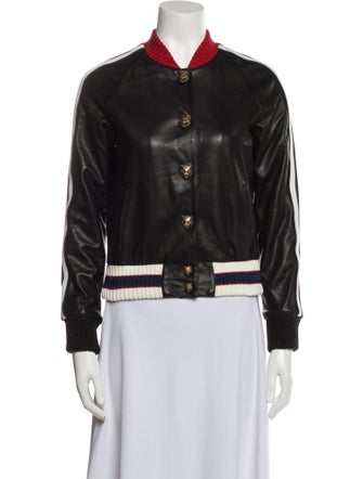 Gucci "Hollywood" Leather Bomber Jacket
